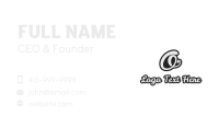 Classic Stylish Script Letter O Business Card Image Preview