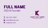 3D Tech Letter K Business Card Image Preview
