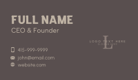 Elegant Boutique Letter  Business Card Image Preview