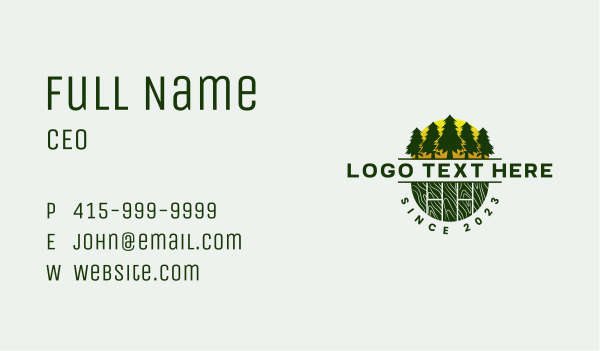 Woodwork Carpentry Forest Business Card Design Image Preview