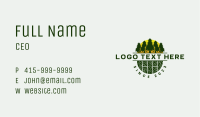 Woodwork Carpentry Forest Business Card Image Preview