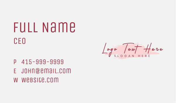 Generic Fashion Shop Business Card Design Image Preview