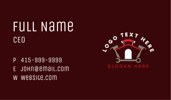 Handyman Toolbox House Business Card Design Image Preview