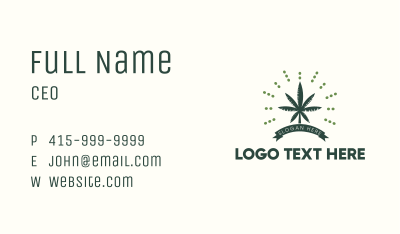 Cannabis Badge Business Card