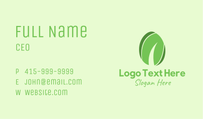 Green Organic Egg Business Card Image Preview