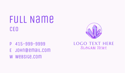 Amethyst  Quartz Crystal Business Card Image Preview