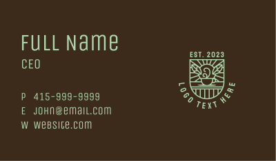 Organic Coffee Emblem  Business Card Image Preview