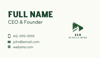 Eco Leaf Play Button Business Card Image Preview