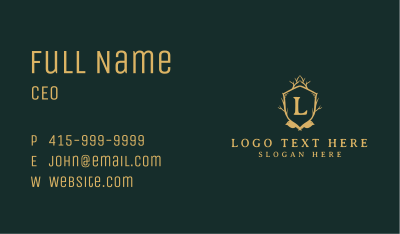 Organic Nature Shield Business Card Image Preview