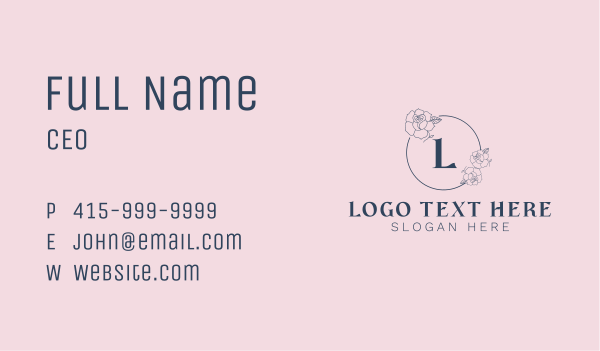 Floral Artisan Letter Business Card Design Image Preview