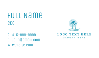 Airplane Sea Transport Travel Business Card