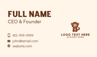 Cute Monkey Character Business Card Image Preview