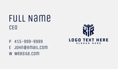 Corporate Monogram Letter KTR Business Card Image Preview