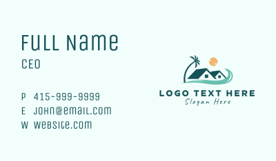 Beach Resort House Business Card Image Preview
