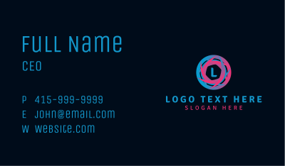 Gradient Circle Letter Business Card Image Preview