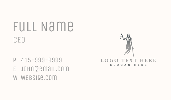Justice Scales Woman Business Card Design Image Preview