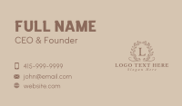 Elegant Business Wreath Letter Business Card Design