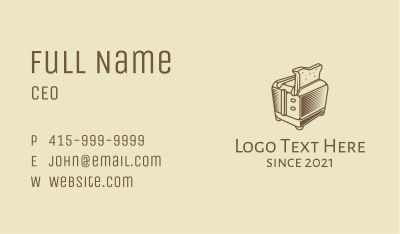 Retro Bread Toaster Business Card Image Preview