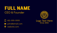 Yellow Lion Head Business Card Image Preview