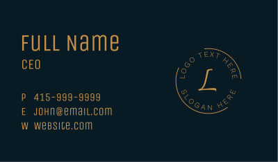 Gold Circle Business  Business Card Image Preview