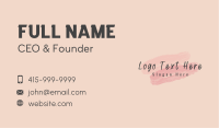 Feminine Paint Brush Wordmark Business Card Image Preview