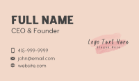 Feminine Paint Brush Wordmark Business Card Preview