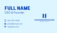 Classic Blue H Business Card Image Preview