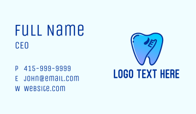 Blue Dental Toothpaste  Business Card Image Preview