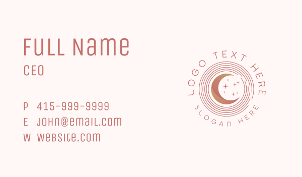 Moon Stars Jewelry Business Card Design Image Preview