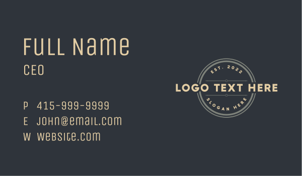 Retro Vintage Badge Business Card Design Image Preview