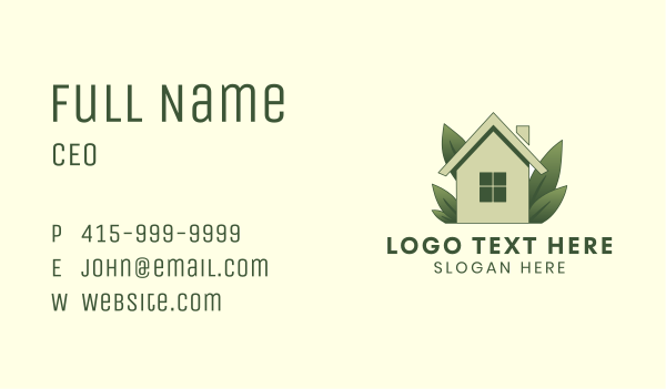 Realty House Gardening  Business Card Design Image Preview