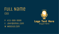 Yellow Announcer Mic  Business Card Image Preview