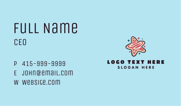 Star Cookie Pastry Business Card Design Image Preview