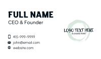 Round Texture Wordmark Business Card Design