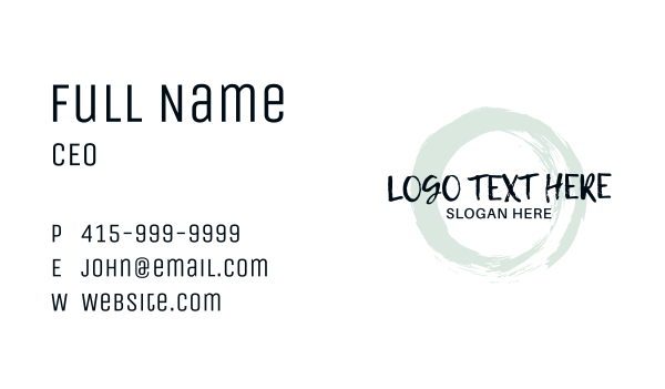 Round Texture Wordmark Business Card Design Image Preview