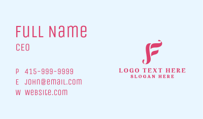 Ribbon Apparel Boutique Business Card Image Preview