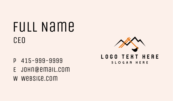 Mountain Digger Machinery Business Card Design Image Preview