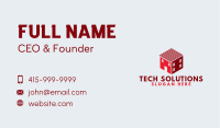 Red Hexagon Home Business Card Design