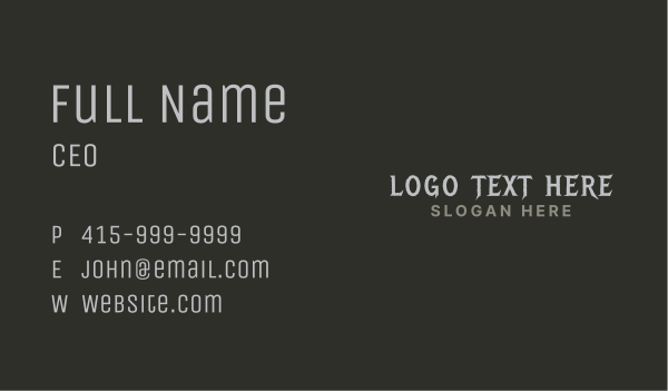 Urban Punk Wordmark  Business Card Design Image Preview