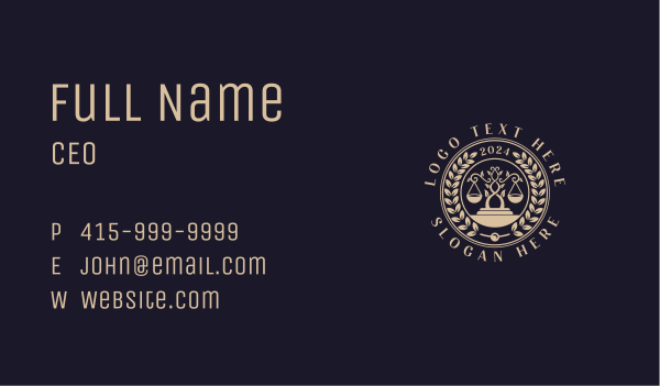 Legal Scale Notary Business Card Design Image Preview