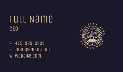 Legal Scale Notary Business Card Image Preview
