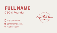 Red Vintage Brand  Business Card Image Preview