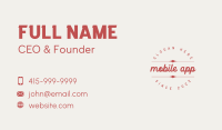 Red Vintage Brand  Business Card Image Preview