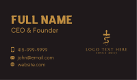 Gold Sword Snake  Business Card Image Preview