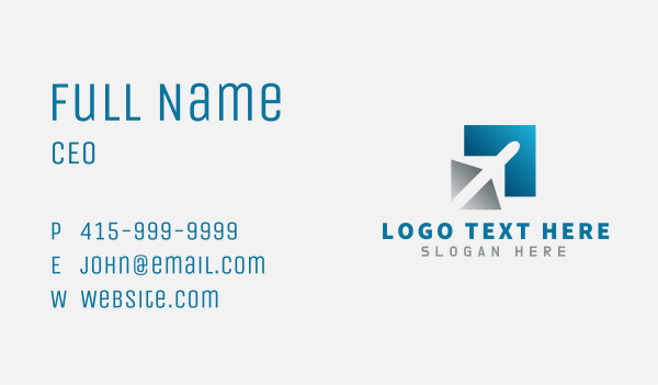 Airplane Shipment Delivery Business Card Design Image Preview