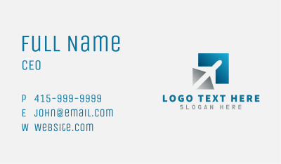 Airplane Shipment Delivery Business Card Image Preview