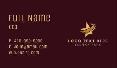 Star Swoosh Agency Business Card Image Preview