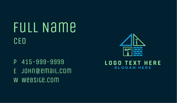 House Builder Contractor Business Card Design Image Preview