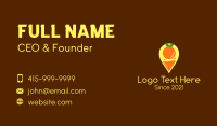 Orange Juice Location Pin Business Card Preview