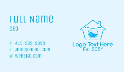 Blue Laundry House Business Card Image Preview